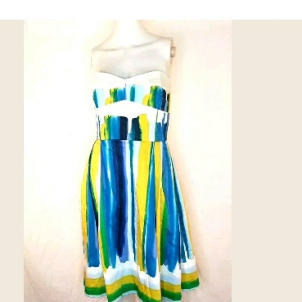 Calvin Klein Blue White Green Multi-Color Reflecti